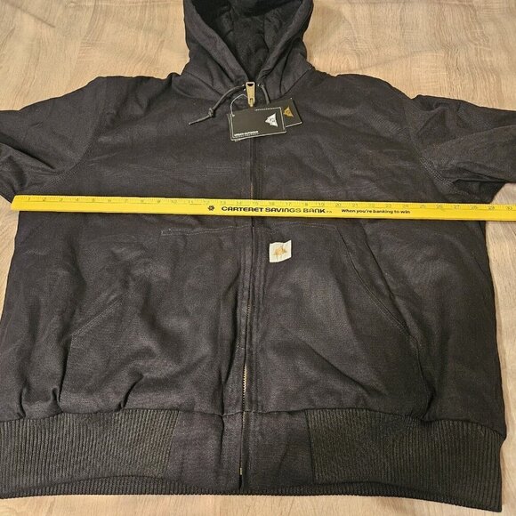 Urban Outdoor Mens Black Canvas Coat Hooded Size Xl Nwt - Picture 6 of 7